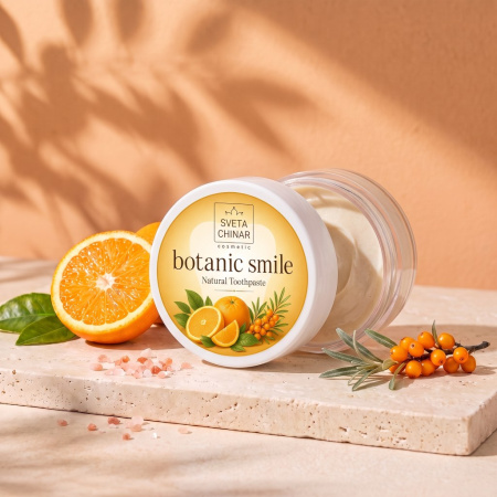 Физиологичная зубная паста BOTANİC SMİLE апельсин, облепиха 10 мл
